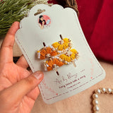 Kanak Hand-Embroidered Floral Tic Tac Hair Clips