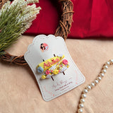 Honey Personalized Hand-Embroidered Floral Tic Tac Hair Clip