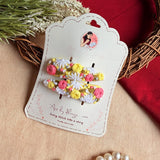 Mallika Hand-Embroidered Floral Tic Tac Hair Clips