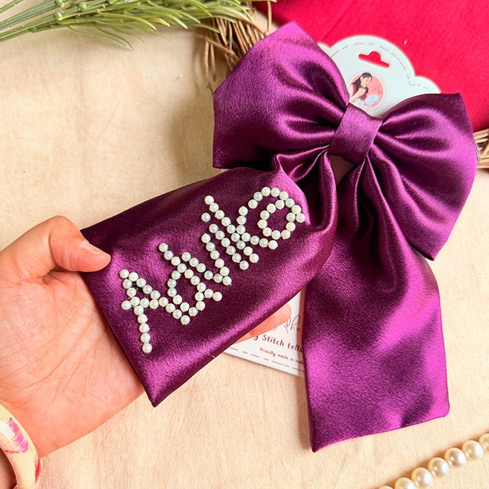 Mehrunisa Pearl Bow Tic Tac Hair Clip