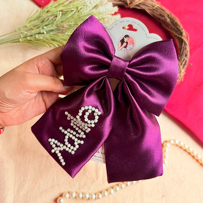Mehrunisa Pearl Bow Tic Tac Hair Clip