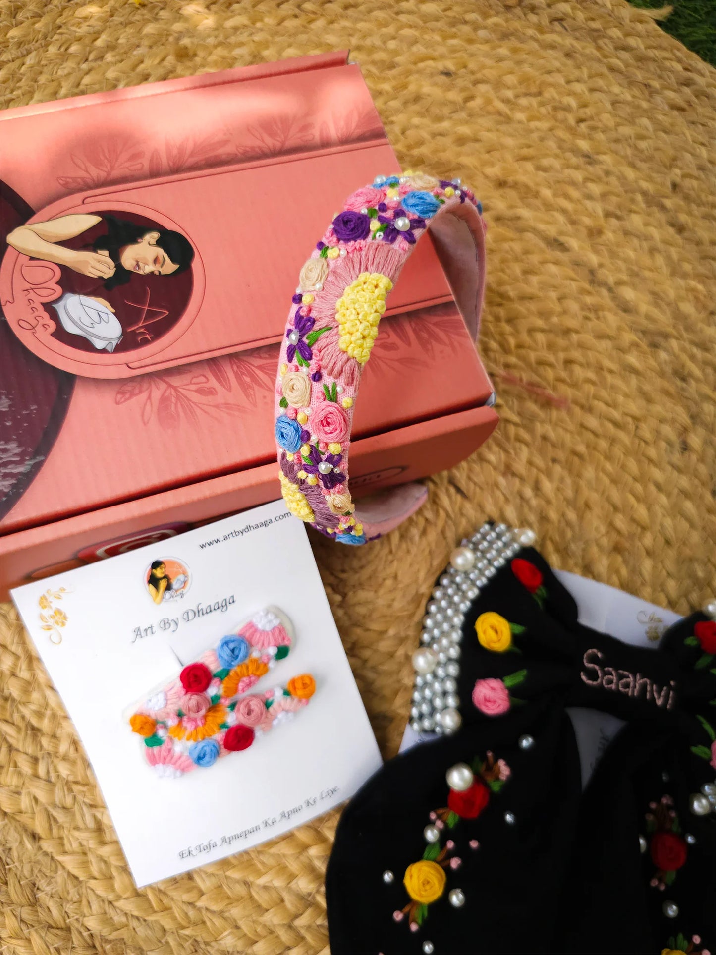 The Everyday Favorite Hamper – Hand Embroidered Personalized Gift Set