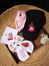 Black & Bloom Summer Grace personalised Hamper – Hand Embroidered Gift Set