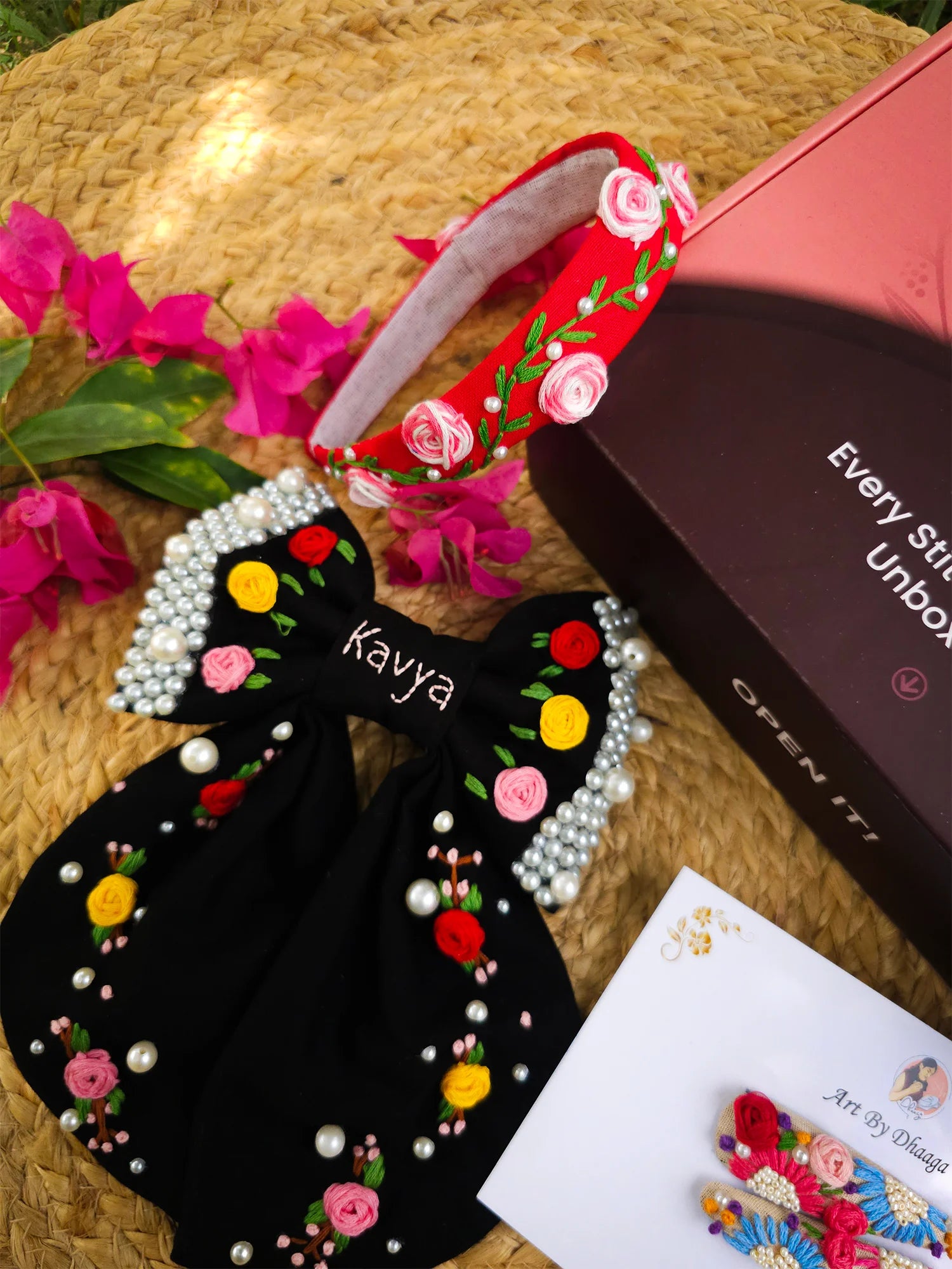 ColourPop Mini Hamper Personalised – Hand Embroidered Festive Gift Set