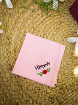 Rose Whisper Name Hankey – Hand Embroidered Personalised Gift