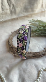 Gulnaar Noir Hand Embroidered Headband