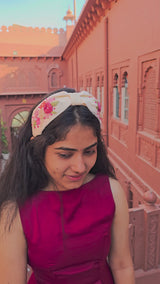 Lilac Hand Embroidered Headband