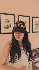 Blush Garden Hand Embroidered Cap