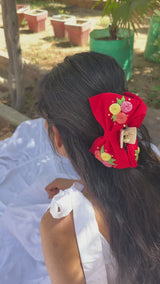 Kum-Kum Hand Embroidered Clutcher Bow