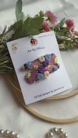 Disney Inspired Hand Embroidered Floral Tic Tac Clips