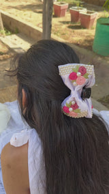 Snowwhite’s Hand Embroidered Clutcher Bow