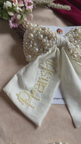 Arina Pearl Embellished Bow