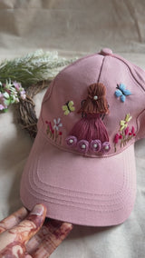 Rosey Doll Hand Embroidered Cap