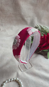 Laal Komal Hand Embroidered Headband