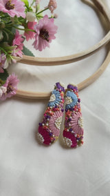 A Dream Petal Hand Embroidered Tic-Tac Hair Clips