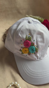Bloom Trio Hand Embroidered Cap