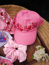 Blush Bloom Gift Hamper – Hand Embroidered Festive Hair Accessories Set