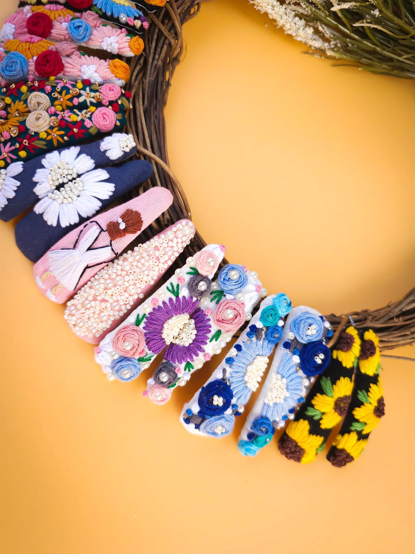 Pretty Girl Collection – 8 Piece Hand Embroidered Tic Tac Clip Set