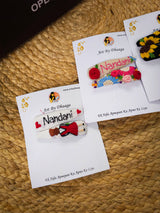 Tic Tac Keeps Set – Hand Embroidered Personalized Hair Clips
