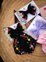 Midnight Blush Gift Hamper – Hand Embroidered Hair Accessories Set