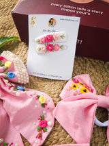 Blush Bundle Pink Hamper – Hand Embroidered Personalized Gift Set