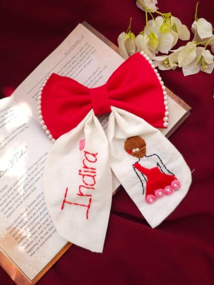 Customized Doll Bow-Red