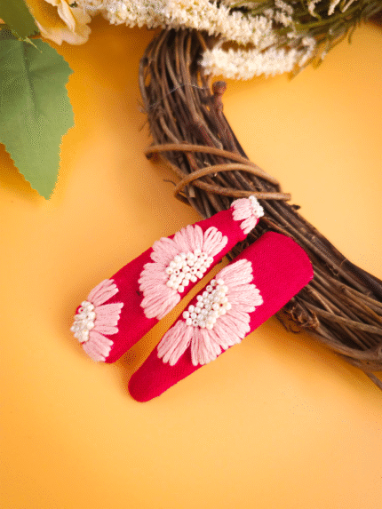 Basanti ❤️ – Hand-Embroidered Rani Tic Tac Set