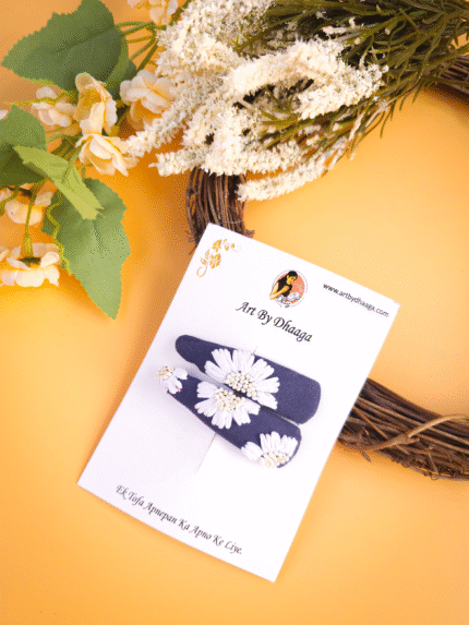 Denim Daisy 💙 – Hand-Embroidered Tic Tac Set