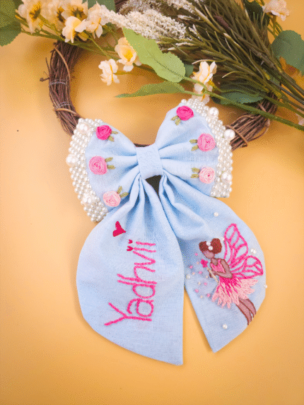 Angel Bow 💙 – Custom Name Fairytale Hair Bow